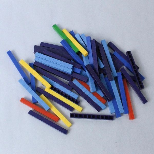 52 Math Base 10 Rods Set Plastic Homeschool Math Manipulatives Good Condition