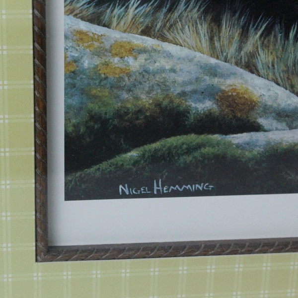 Nigel Hemming Labrador Dog Lithograph Print Framed COA 23"x27" Noble Companions