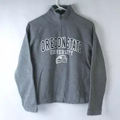 JanSport Pullover Jacket Women's Small Oregon State University 1/4 Zip Gray OSU