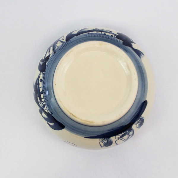 Vintage Hand Painted Delft Bowl 5.5" Blue & White Pottery Good Condition