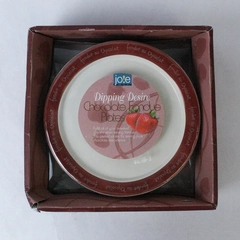 Set of 4 MSC Int'l Jo!e Dipping Desire Red 7.25" Chocolate Fondue Plates