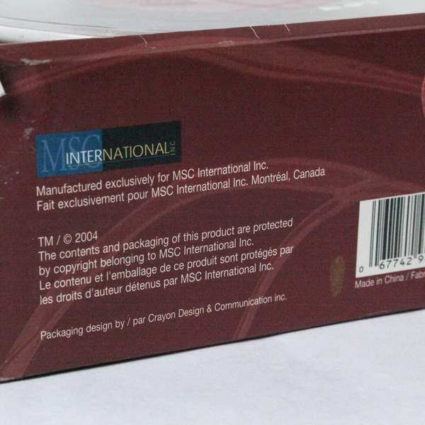 Set of 4 MSC Int'l Jo!e Dipping Desire Red 7.25" Chocolate Fondue Plates