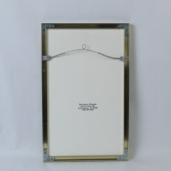 Set of 2 Signed Barbara Hagan Watercolor Flower Paintings in Gold Frames