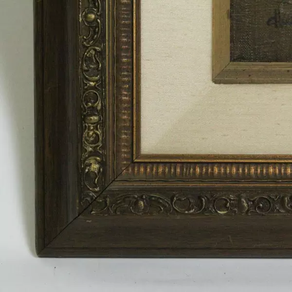 Original Framed Chuck Oberstein Oil Painting Hispanic Man in Sombrero 34"x45.5"