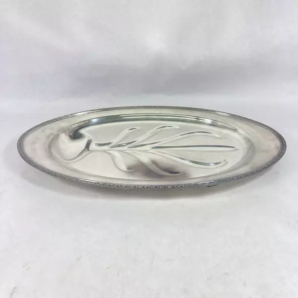 Vintage Oneida St. Regis Silverplate Oval Footed Platter Tray 19" Collectible