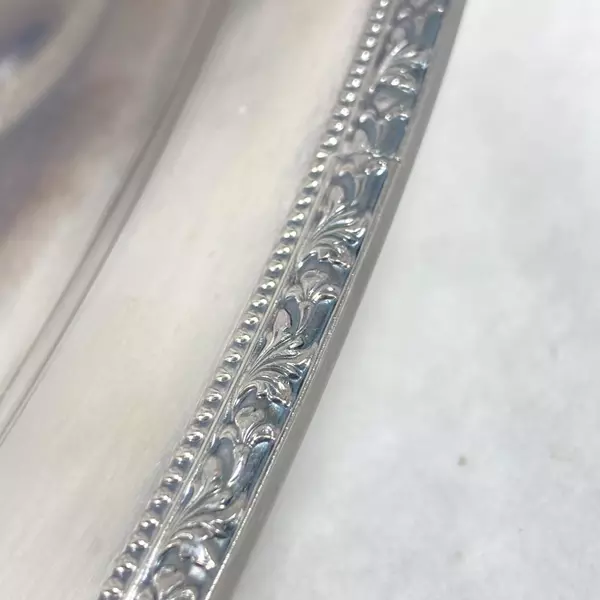 Vintage Oneida St. Regis Silverplate Oval Footed Platter Tray 19" Collectible