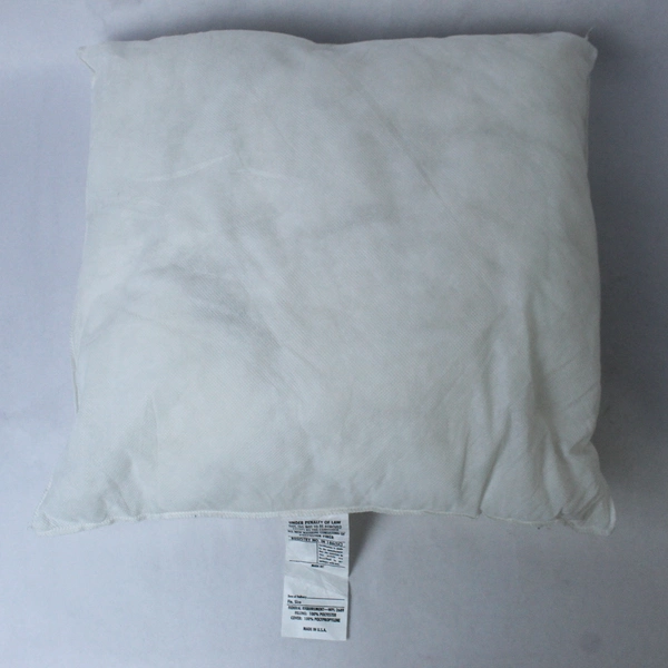 Lot of 3 White 16x16 Inch Square Pillows 100% Polyester Fiber Filling