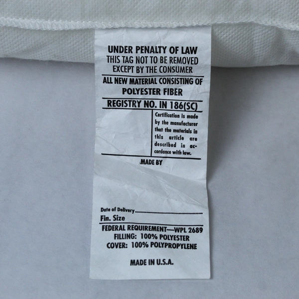 Lot of 3 White 16x16 Inch Square Pillows 100% Polyester Fiber Filling