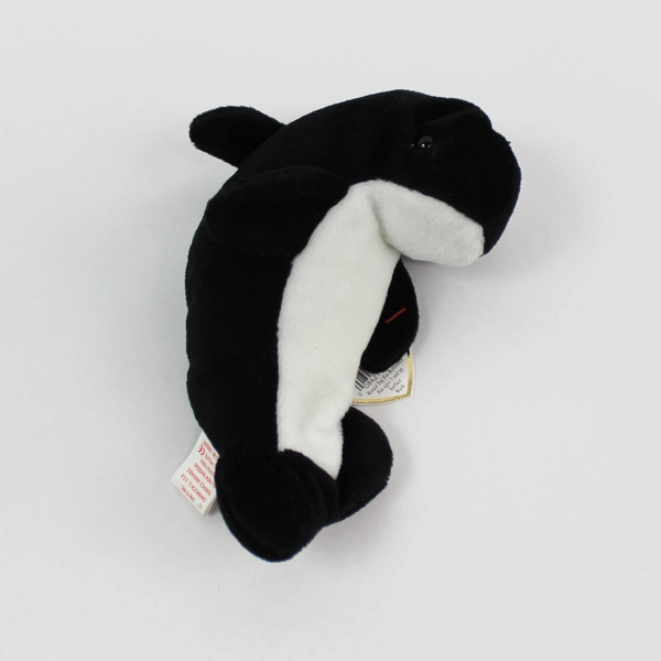 Vintage 1996 Ty Beanie Baby Waves the Whale with Echo Dolphin Tags Rare