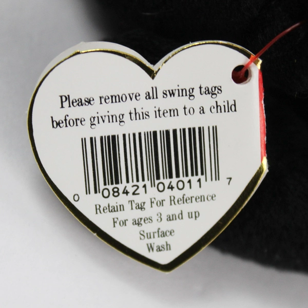 Ty Beanie Baby Blackie the Bear 1993 1994 PVC Pellets With Tag Style 4011