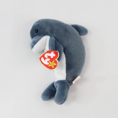 1996 Ty Beanie Original Baby Echo The Dolphin with Waves The Whale Tags Oddity