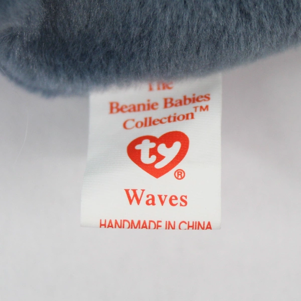 1996 Ty Beanie Original Baby Echo The Dolphin with Waves The Whale Tags Oddity