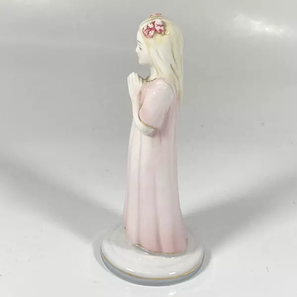 Vintage Giovanni Ronzan Praying Girl Porcelain Figurine #206 Italy 6.5"