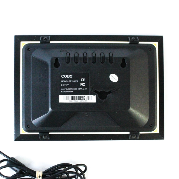 COBY DP700WD 7" Digital Photo Frame - Tested & Charger Included, Pre-owned