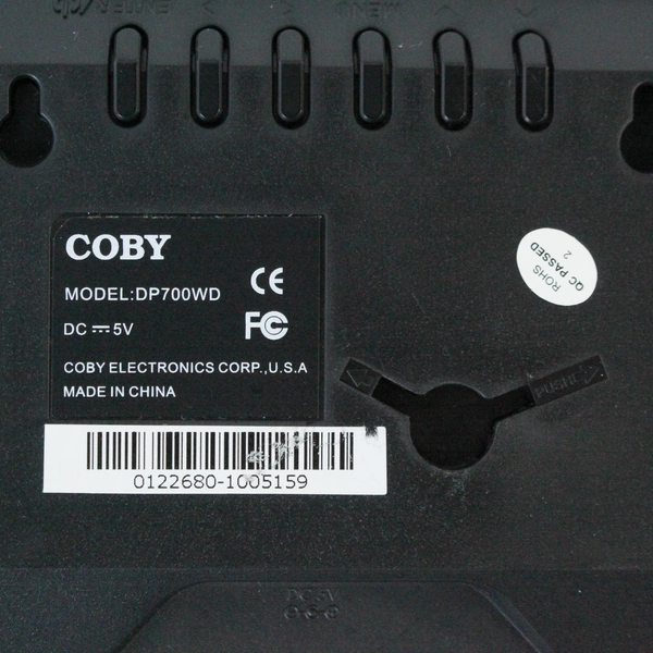 COBY DP700WD 7" Digital Photo Frame - Tested & Charger Included, Pre-owned