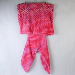 Comfy Tails Pink Mermaid Fin Throw Blanket 21x44in Soft Polyester Collectible