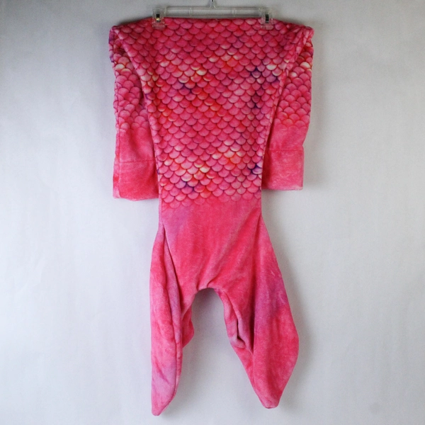 Comfy Tails Pink Mermaid Fin Throw Blanket 21x44in Soft Polyester Collectible