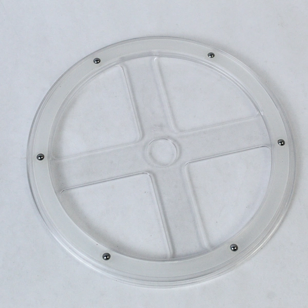 Lot of 2 Clear Space Plastic Revolving Storage Caddies 9" Kitchen Organizer