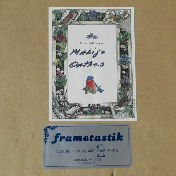 Framed Ocean Coastal Scene Art Print with Seagulls 17"x11" Home Decor