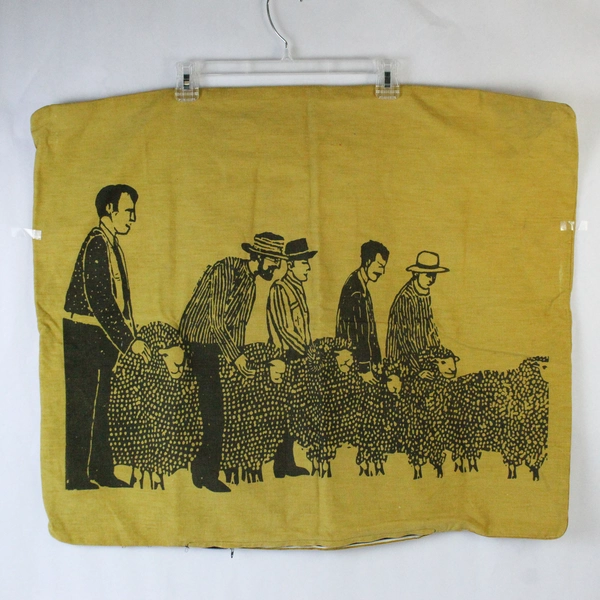 Pillow Sham Cover 24.75x29.75 Screen Printed Reversible Zip Closure Peru