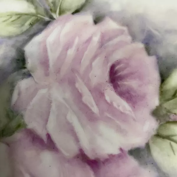 Harmony House Moderne Hand Painted Pink Rose Salad Plate Fine China 8" Japan