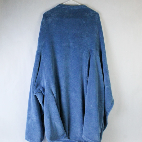 Warm & Cozy Blue Fleece Throw Blanket with Sleeves 50x70 Soft Wrap