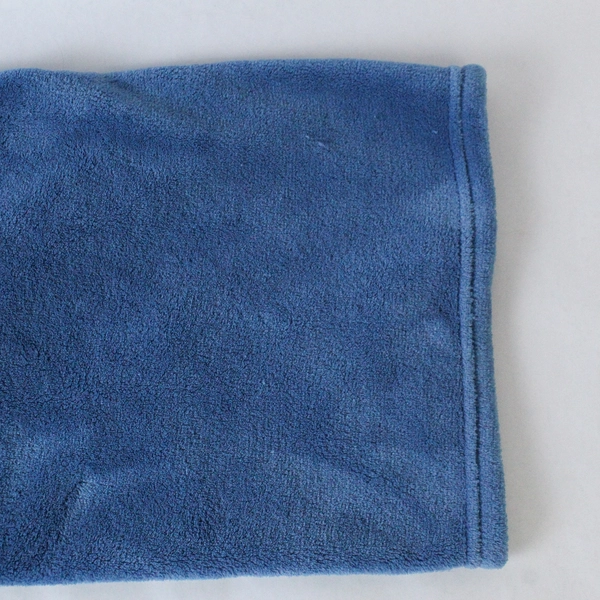Warm & Cozy Blue Fleece Throw Blanket with Sleeves 50x70 Soft Wrap