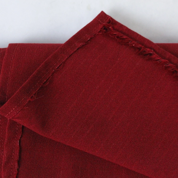 Handmade Red Tablecloth 60x60 Square Subtle Stripe Pattern Home Decor