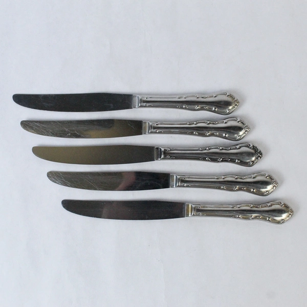 Lot of 5 Imperial Stainless Steel Dinner Knives Elegant Flatware 9"