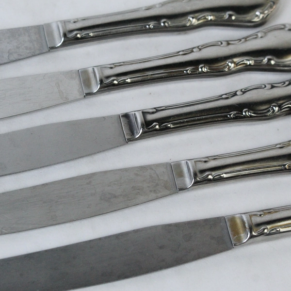 Lot of 5 Imperial Stainless Steel Dinner Knives Elegant Flatware 9"