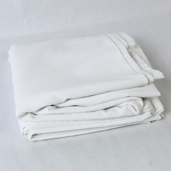 White Polyester Rectangular Tablecloth 80x80 Inches Finished Hem Home Decor