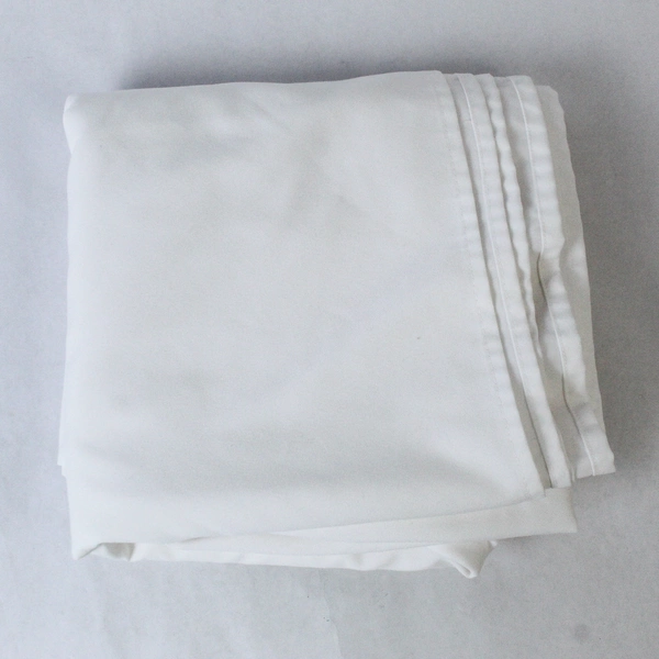 White Polyester Rectangular Tablecloth 80x80 Inches Finished Hem Home Decor