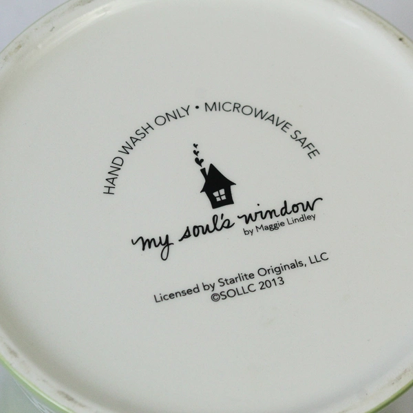 My Soul's Window Utensil Holder Green Ceramic Kitchen Storage Container