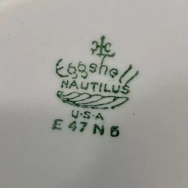 Lot of 4 Vintage 1947 Homer Laughlin Nautilus N1577 Salad Plates 7" Porcelain