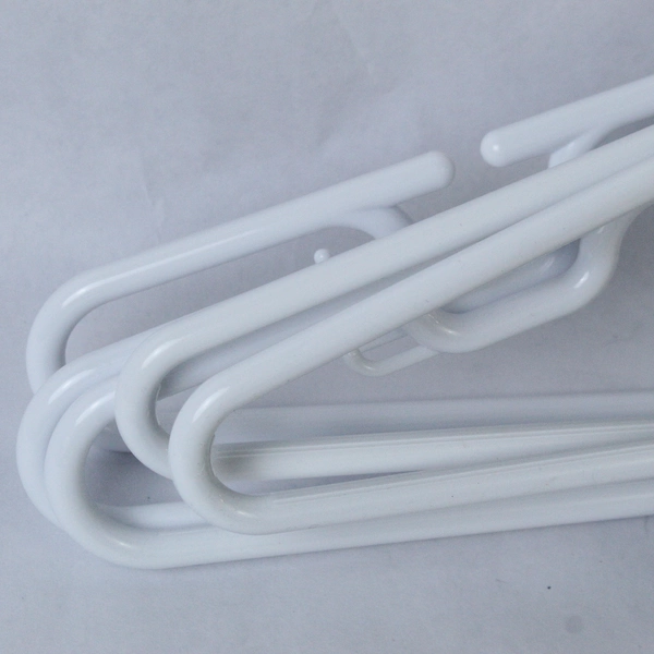Mixed Lot of 15 White Plastic Clothes Hangers Tubular Closet Organizers