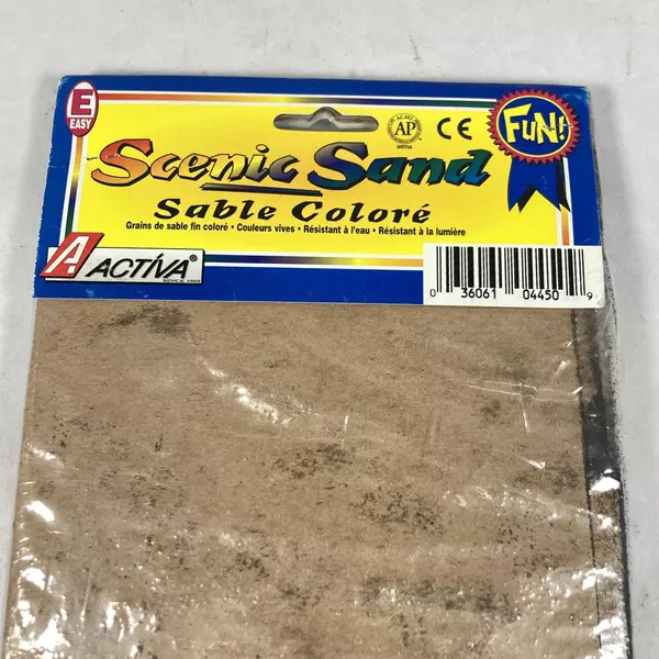 Package of Activa Scenic Sand Sable Colors 12 One Ounce Packs Opened Craft