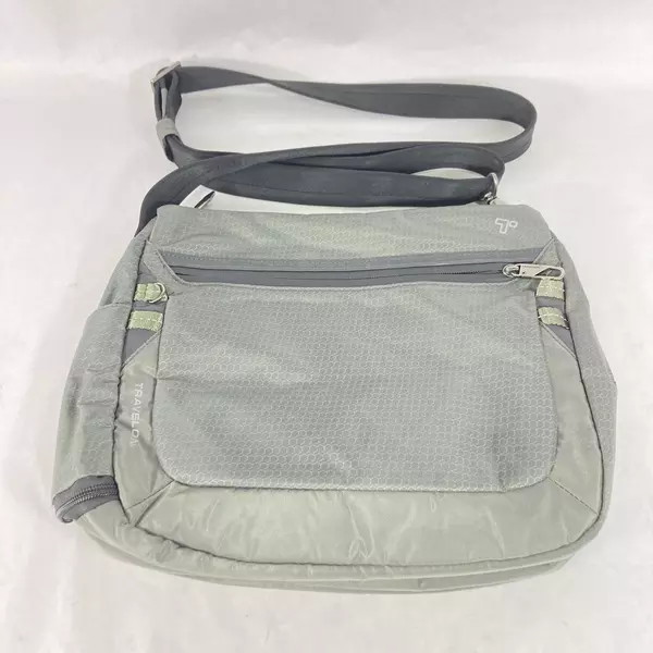 Travelon Gray Nylon Laptop Bag Briefcase with Organizer & Detachable Strap