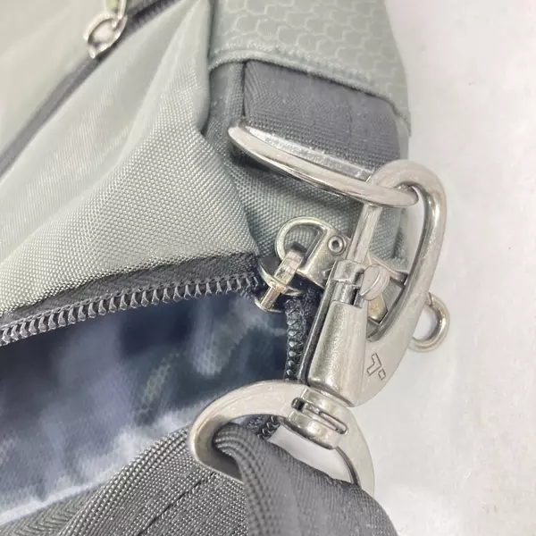 Travelon Gray Nylon Laptop Bag Briefcase with Organizer & Detachable Strap