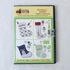 Amazing Designs Stockings 1 Jumbo Embroidery CD Rom 2012 ADC-64J
