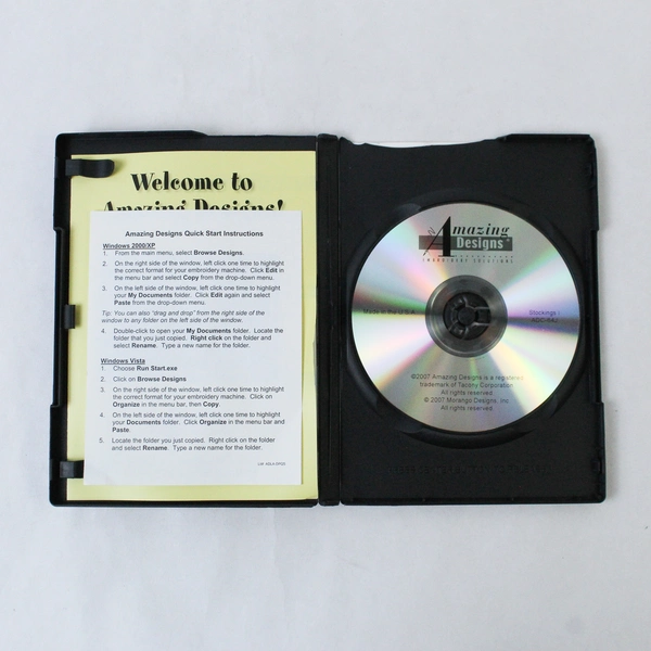Amazing Designs Stockings 1 Jumbo Embroidery CD Rom 2012 ADC-64J