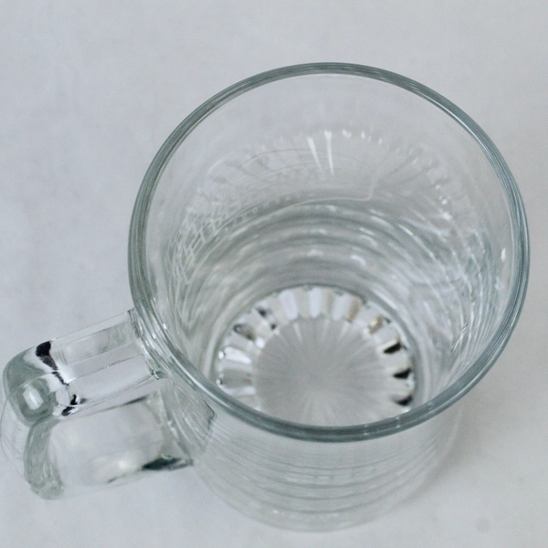 Trade Street Tap House Clear Glass Beer Mug 6.5" Tall Drinkware Barware