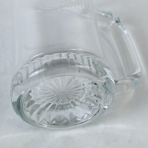 Trade Street Tap House Clear Glass Beer Mug 6.5" Tall Drinkware Barware