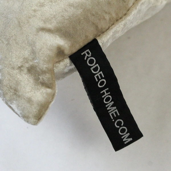 Rodeo Home Light Gold Velvet Throw Pillow 17x16 Soft Decorative Accent