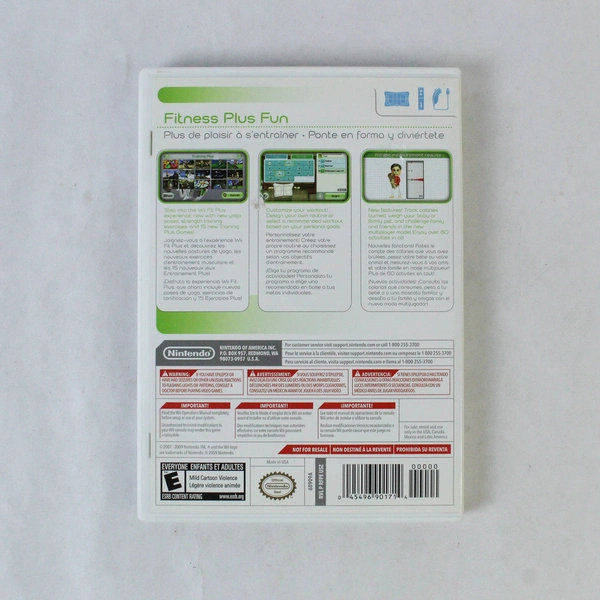 Wii Fit Plus 2009 Nintendo Wii Game Disc Case & Manuals Pre-Owned E