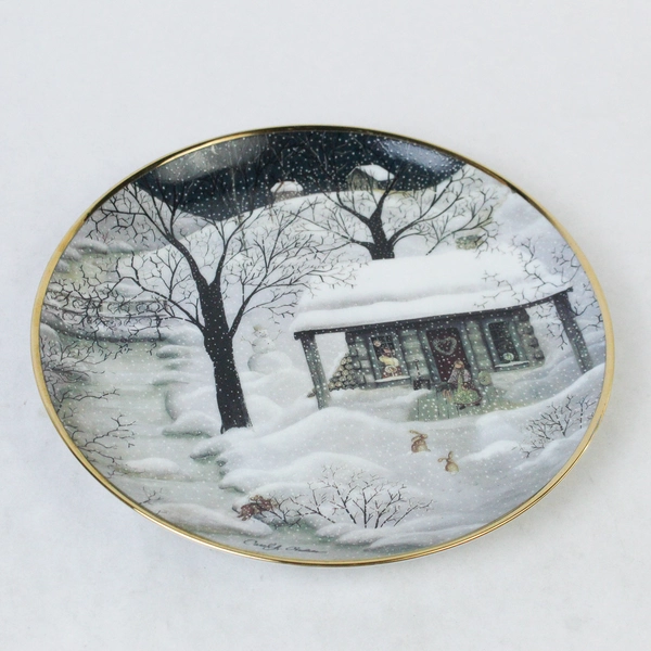 Franklin Mint Moonlight Visitors Collector Plate 8" Limited Edition Porcelain