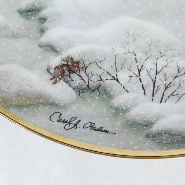 Franklin Mint Moonlight Visitors Collector Plate 8" Limited Edition Porcelain