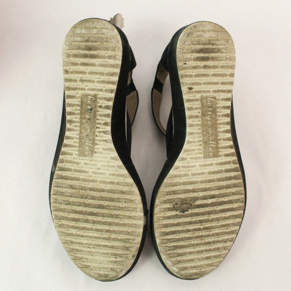 Bettye Muller Concept Black Ankle Strap Sandals 8M Pre-Owned with Box