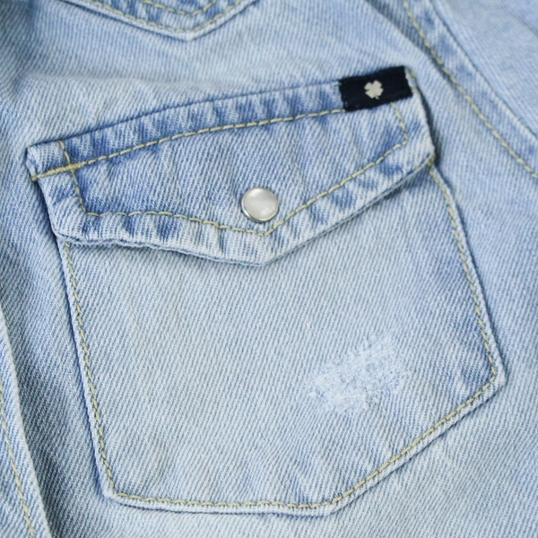 Lucky Brand Girls' Light Wash Denim Jacket Size XL 100% Cotton Pre-Owned