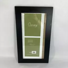 Canopy Black Walnut Wood Photo Frame Holds Two 5x7 Photos 19.5"x11" Preowned