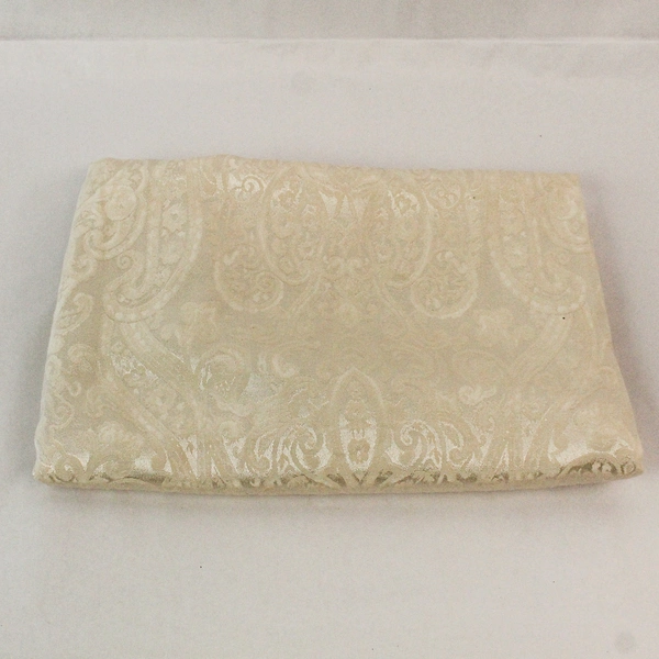 Poly Damask Jacquard Tablecloth Shiny Taupe 66.5"x82" Elegant Dining Linen